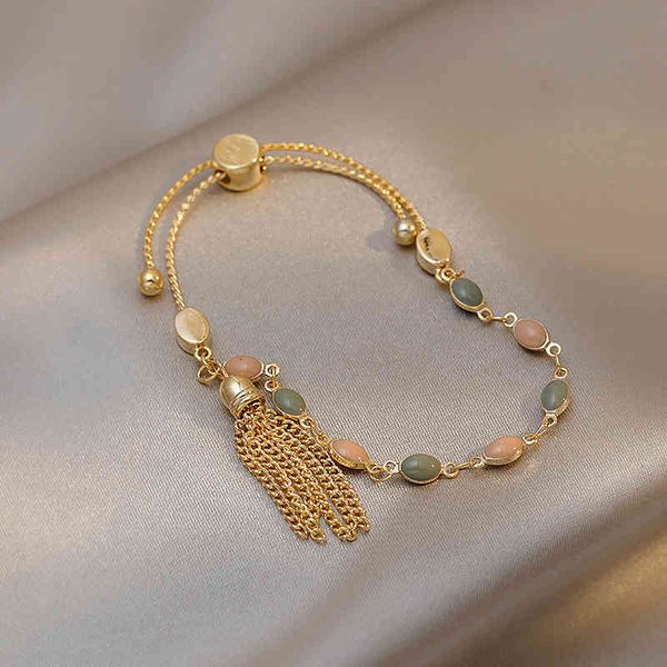 chinese-style products japanese and korean style simple geometric oil dripping bracelet ins fashion design chain tassel temperament hand orn
chinese-style products japanese and korean style simple geometric oil dripping bracelet ins fashion design chain tassel temperament hand orn