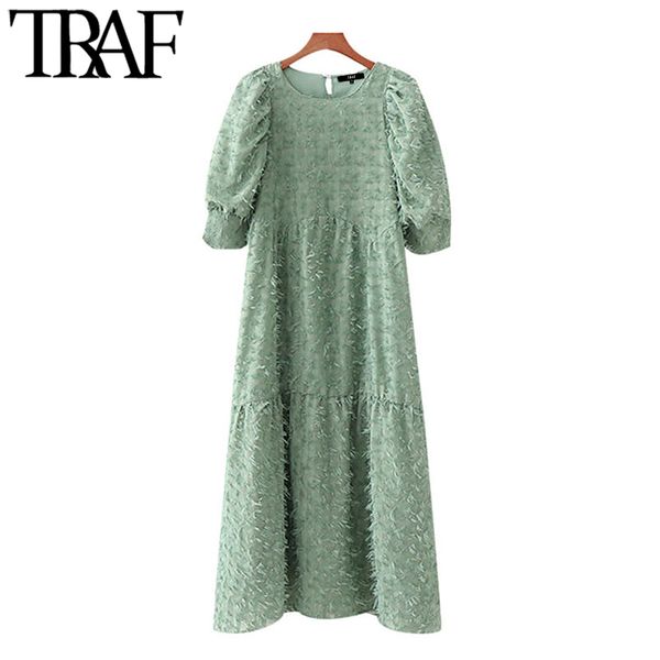traf women chic fashion with tassel midi dress vintage o neck puff sleeves female dresses vestidos mujer 210415, Black;gray
traf women chic fashion with tassel midi dress vintage o neck puff sleeves female dresses vestidos mujer 210415, Black;gray