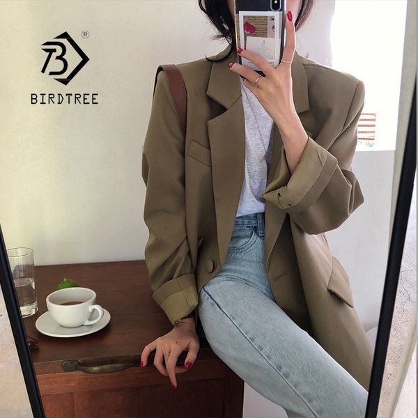 autumn and spring women's blazer jacket casual solid color one button pocket decorative coat green coffee c12101x 210416, White;black
autumn and spring women's blazer jacket casual solid color one button pocket decorative coat green coffee c12101x 210416, White;black