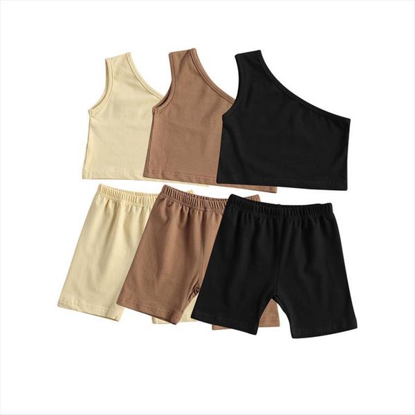 0 4y summer fashion girls clothes sets 2pcs solid one shoulder sleeveless vest shorts 4 color, White
0 4y summer fashion girls clothes sets 2pcs solid one shoulder sleeveless vest shorts 4 color, White
