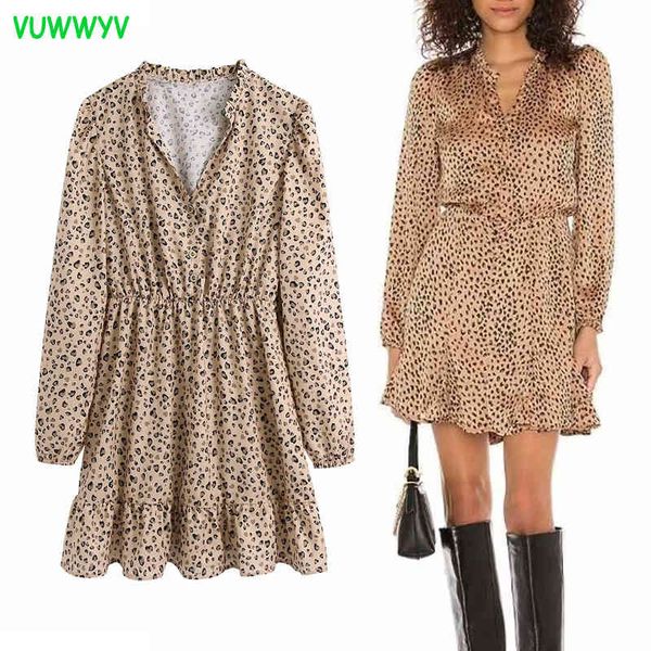 spring leopard print ruffle mini dress women fashion pleated office woman long sleeve elastic waist ladies es 210430, Black;gray
spring leopard print ruffle mini dress women fashion pleated office woman long sleeve elastic waist ladies es 210430, Black;gray