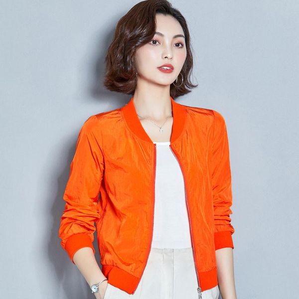 women's jackets 4xl plus size summer thin short jacket women chaqueta mujer zipper baseball uniform basic coats casual c6083, Black;brown
women's jackets 4xl plus size summer thin short jacket women chaqueta mujer zipper baseball uniform basic coats casual c6083, Black;brown