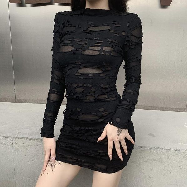 casual dresses dark design sense harajuku high cold slim dress female y2k product hole composite one-step, Black;gray
casual dresses dark design sense harajuku high cold slim dress female y2k product hole composite one-step, Black;gray