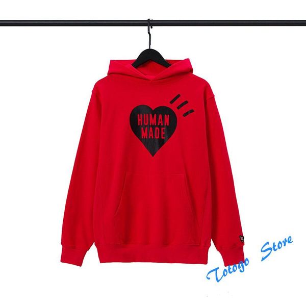men's hoodies & sweatshirts heavy fabric heart printing human made hoodie men women 1:1 duck embroidery red pullover casual loose, Black
men's hoodies & sweatshirts heavy fabric heart printing human made hoodie men women 1:1 duck embroidery red pullover casual loose, Black