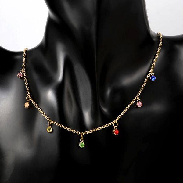 pendant necklaces fashion colorful crystal choker necklace small charm for women jewelry, Silver
pendant necklaces fashion colorful crystal choker necklace small charm for women jewelry, Silver