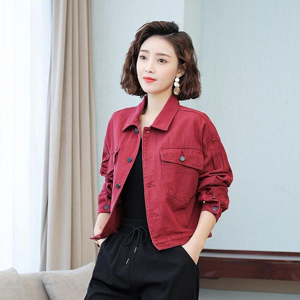 women's jackets jeans jacket women casual loose short female coats basic ladies turn-down neck cotton bomber woman denim, Black;brown
women's jackets jeans jacket women casual loose short female coats basic ladies turn-down neck cotton bomber woman denim, Black;brown