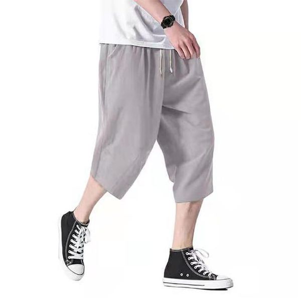 loose men's cropped pant summer cool casual wide leg bloomers waist calf-length drawstring pants solid color trousers plus size, Black
loose men's cropped pant summer cool casual wide leg bloomers waist calf-length drawstring pants solid color trousers plus size, Black