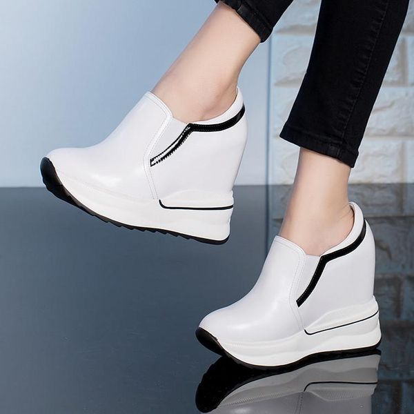 dress shoes 2021 genuine leather high heel lady casual wedges women sneakers leisure platform increasing slip on footwear, Black
dress shoes 2021 genuine leather high heel lady casual wedges women sneakers leisure platform increasing slip on footwear, Black