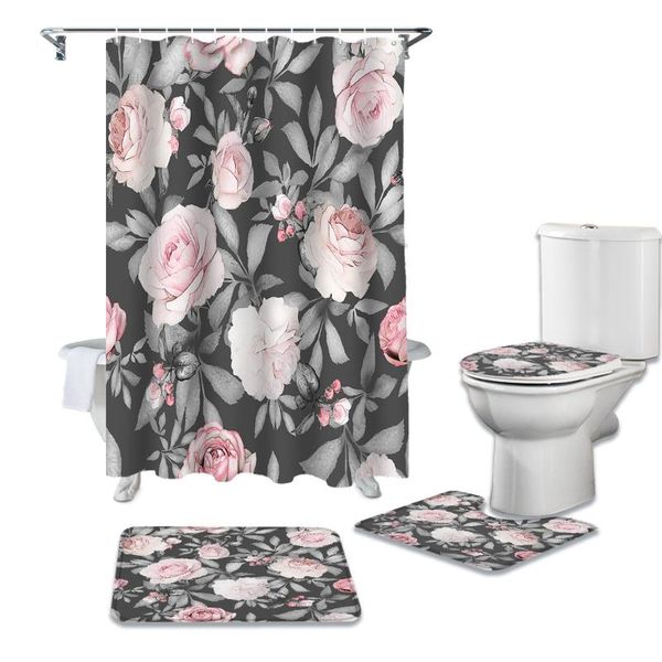 shower curtains pink rose plant flower art bathroom curtain set bath mat sets with hooks non-slip pedestal rug toilet cover
shower curtains pink rose plant flower art bathroom curtain set bath mat sets with hooks non-slip pedestal rug toilet cover