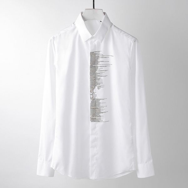 shirt shirt luxury beading shirt brand business male slim chemise homme cotton shirts for men plus size -4xl, White;black
shirt shirt luxury beading shirt brand business male slim chemise homme cotton shirts for men plus size -4xl, White;black