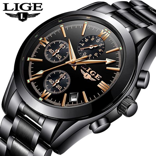 wristwatches relogio masculino mens watches lige fashion business quartz watch men sport full steel waterproof black clock, Slivery;brown
wristwatches relogio masculino mens watches lige fashion business quartz watch men sport full steel waterproof black clock, Slivery;brown