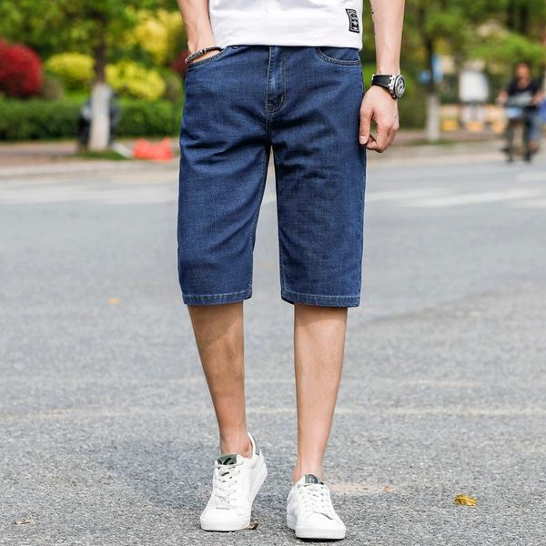 men's jeans 2021 summer plus size denim shorts business casual loose straight stretch cropped trousers male, Blue
men's jeans 2021 summer plus size denim shorts business casual loose straight stretch cropped trousers male, Blue