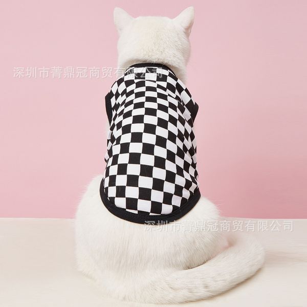 autumn and winter pet cotton wool mosaic black white check t-shirt cat dog sleevels bottomls vt cloth
autumn and winter pet cotton wool mosaic black white check t-shirt cat dog sleevels bottomls vt cloth