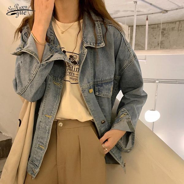 women's jackets 2021 women clothes korean loose autumn jacket blue casual plus size jeans denim coat jean vintage 16295, Black;brown
women's jackets 2021 women clothes korean loose autumn jacket blue casual plus size jeans denim coat jean vintage 16295, Black;brown