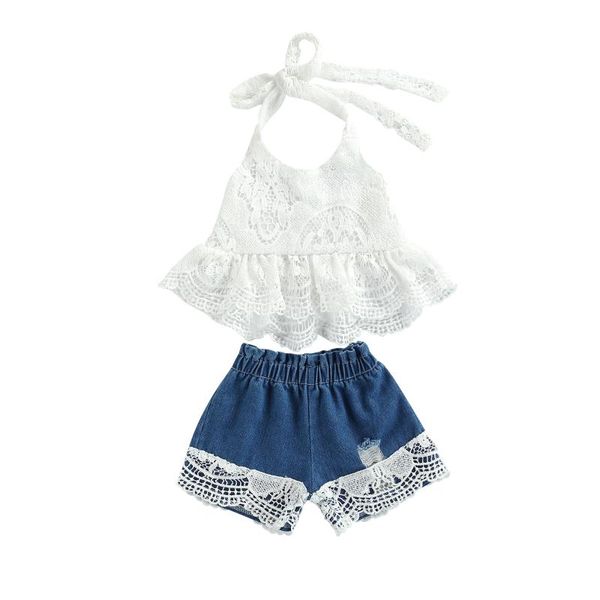 toddler infant camisole shorts halter neck design with lace stitching sweet style summer children's clothing sets baby clothes, White
toddler infant camisole shorts halter neck design with lace stitching sweet style summer children's clothing sets baby clothes, White