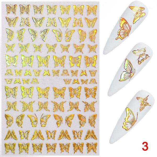nail art laser gold and silver butterfly sticker spring summer designs manicure kg661, Black
nail art laser gold and silver butterfly sticker spring summer designs manicure kg661, Black