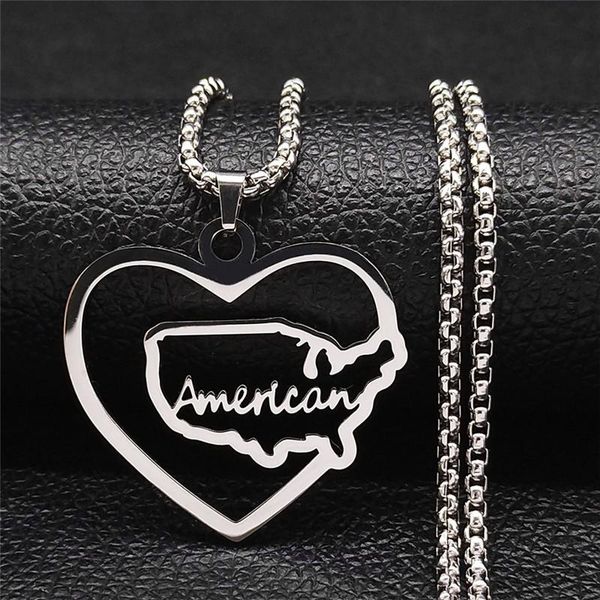 chains 2021 united states map stainless steel letters necklaces chain women/men silver color pendant necklace jewelry collier nxh166s05
chains 2021 united states map stainless steel letters necklaces chain women/men silver color pendant necklace jewelry collier nxh166s05