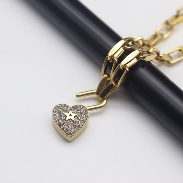 lock love neck chain necklace female net red heart small exaggerated hip hop bracelet black friday deals, Golden;silver
lock love neck chain necklace female net red heart small exaggerated hip hop bracelet black friday deals, Golden;silver