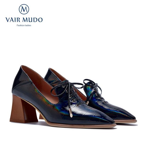 dress shoes vair mudo women pumps 2021 brand fashion single thick heels genuine leather elegant ladies footwear d81l, Black
dress shoes vair mudo women pumps 2021 brand fashion single thick heels genuine leather elegant ladies footwear d81l, Black