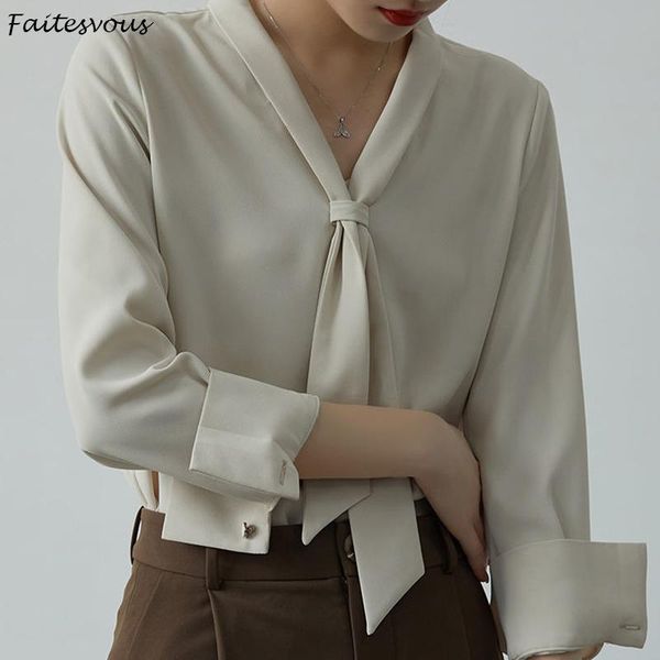 women's blouses & shirts french retro v-neck chiffon basic office ladies long-sleeved spring summer 2021, White
women's blouses & shirts french retro v-neck chiffon basic office ladies long-sleeved spring summer 2021, White