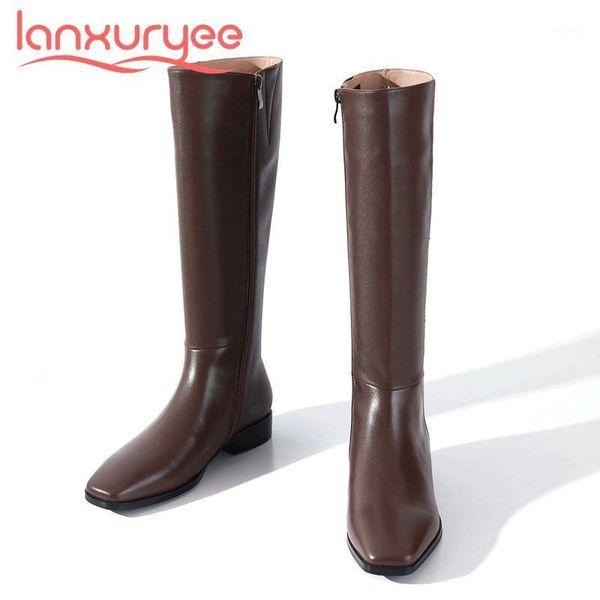 boots lanxuryee simple style equestrian natural leather leisure square toe thick low heel zipper daily wear knee high l201, Black
boots lanxuryee simple style equestrian natural leather leisure square toe thick low heel zipper daily wear knee high l201, Black