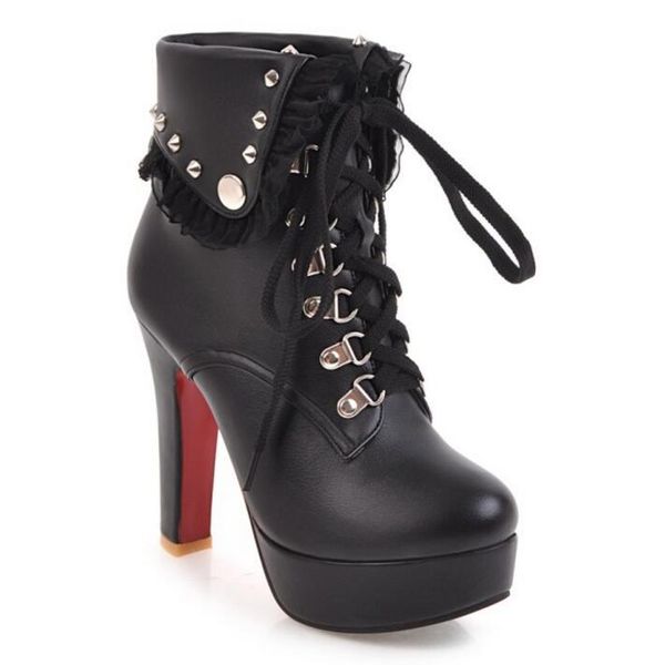 boots shoes woman women pumps ankle sapato feminino fashion ladies lace up high heels zapatos mujer platform wedding g61158, Black
boots shoes woman women pumps ankle sapato feminino fashion ladies lace up high heels zapatos mujer platform wedding g61158, Black