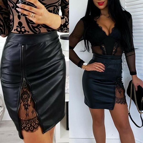 skirts women pu leather high waist pencil lace skirt casual female bodycon zipper solid black short mini
skirts women pu leather high waist pencil lace skirt casual female bodycon zipper solid black short mini
