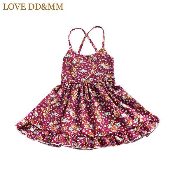 love dd&mm girls dresses spring children's wear girls sweet sling backless straps floral princess dress 210715, Red;yellow
love dd&mm girls dresses spring children's wear girls sweet sling backless straps floral princess dress 210715, Red;yellow