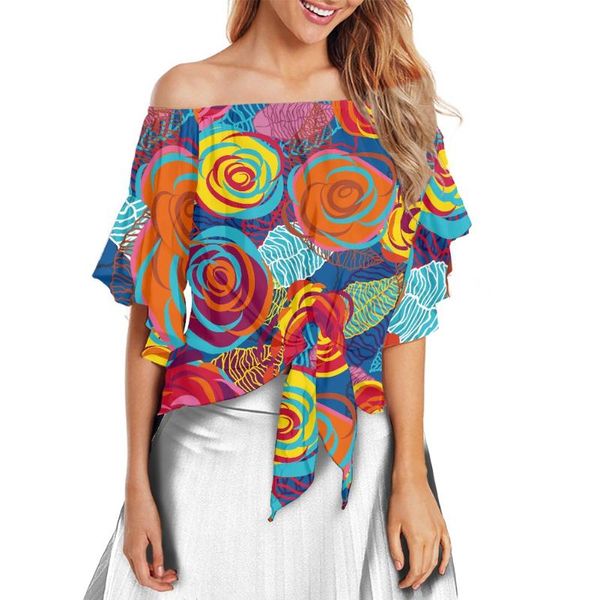 women's blouses & shirts fashion cottagecore rose floral print latest designs girls flare sleeve custom t shirt bow summer slash neck, White
women's blouses & shirts fashion cottagecore rose floral print latest designs girls flare sleeve custom t shirt bow summer slash neck, White