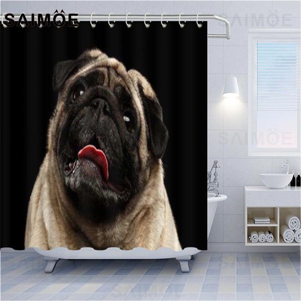 saimoe animal dog shower curtains brown pug waterproof bath curtain small black for kids bathroom art bathtub decor
saimoe animal dog shower curtains brown pug waterproof bath curtain small black for kids bathroom art bathtub decor
