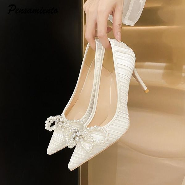 dress shoes luxury beaded rhinestones bowknot women pumps fashion satin pleated designer high heels elegant bridal wedding size 34-43, Black
dress shoes luxury beaded rhinestones bowknot women pumps fashion satin pleated designer high heels elegant bridal wedding size 34-43, Black