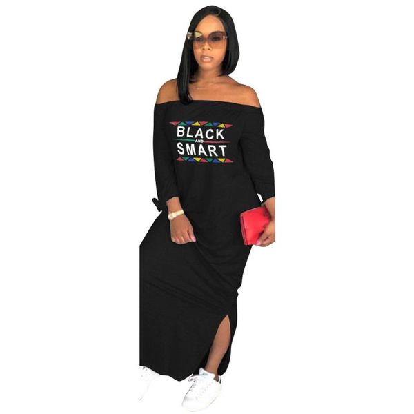 casual dresses women's letter print word collar 7 points sleeves with two sides split fork color dress fashion design high qualit, Black;gray
casual dresses women's letter print word collar 7 points sleeves with two sides split fork color dress fashion design high qualit, Black;gray