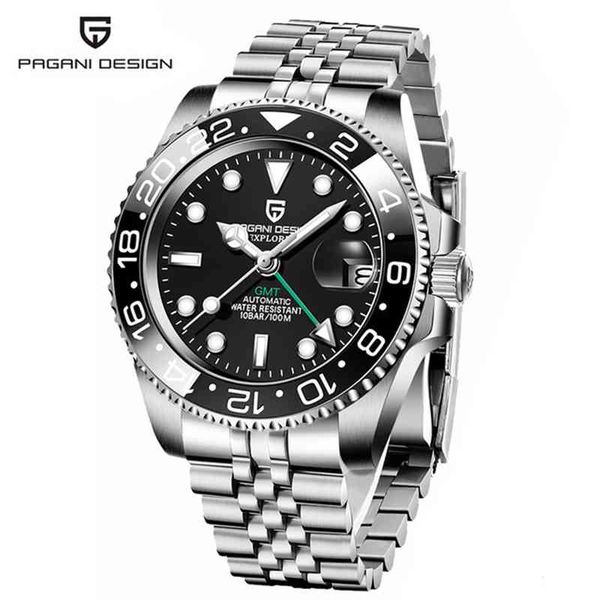pagani design luxury gmt automatic mechanical watches for men business stainless steel watch brand tourbillon dive clock new, Silver
pagani design luxury gmt automatic mechanical watches for men business stainless steel watch brand tourbillon dive clock new, Silver