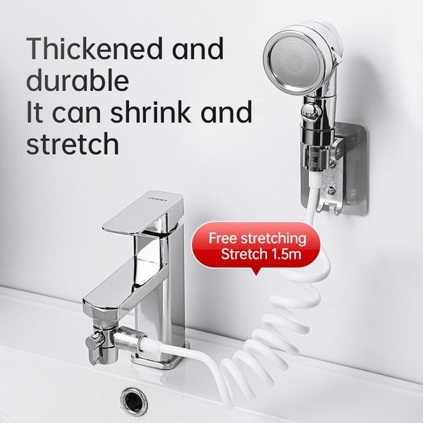 bathroom shower sets faucet external head pressurized shampoo wash face extender stainless steel hand-held kitchen flush tool
bathroom shower sets faucet external head pressurized shampoo wash face extender stainless steel hand-held kitchen flush tool