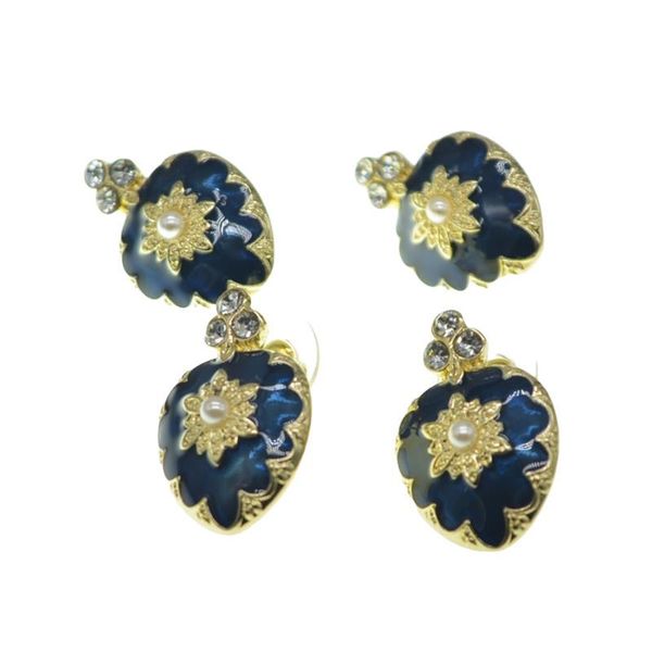 hoop & huggie qingdao vintage classic marine blue diamond studded pearl earrings pierced girls, Golden;silver
hoop & huggie qingdao vintage classic marine blue diamond studded pearl earrings pierced girls, Golden;silver