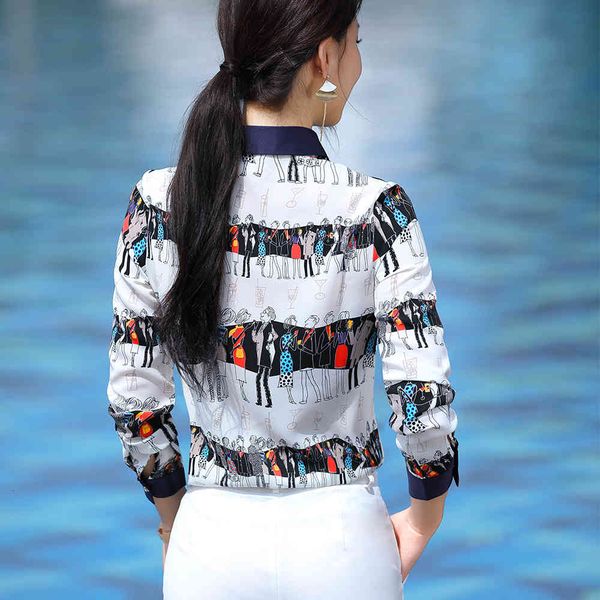 dark blue sleeve full print female shirt fashion office lady turn-down collar job wear formal size s-5xl, Black
dark blue sleeve full print female shirt fashion office lady turn-down collar job wear formal size s-5xl, Black