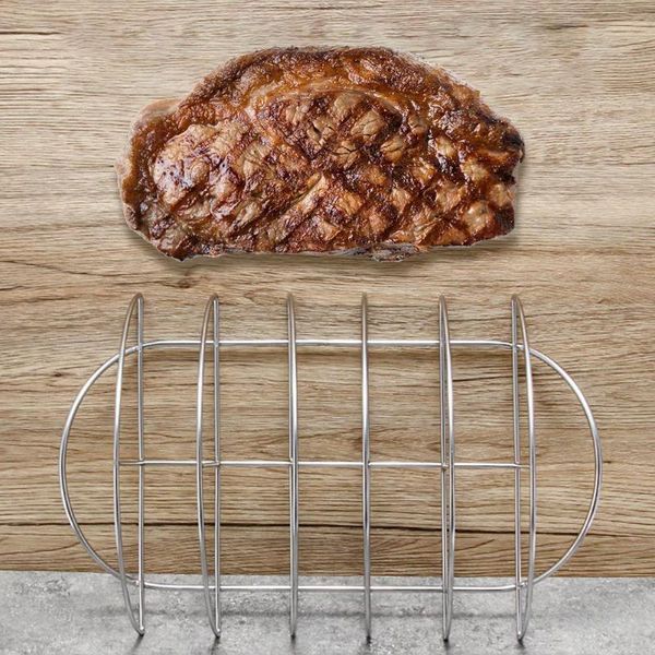 outdoor pads bbq d-type roaster rack stainless steel barbecue tools for ribs suitable camping picnic activities
outdoor pads bbq d-type roaster rack stainless steel barbecue tools for ribs suitable camping picnic activities