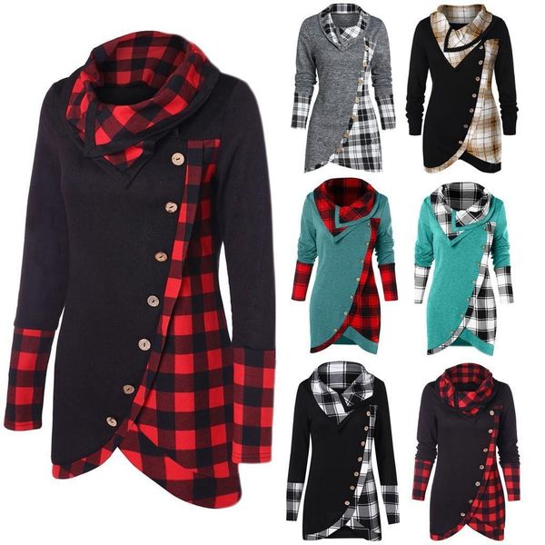 womens shirt blouse women long sleeve plaid turtleneck tartan solid tunic pullover sale winter autumn femme 30, White
womens shirt blouse women long sleeve plaid turtleneck tartan solid tunic pullover sale winter autumn femme 30, White