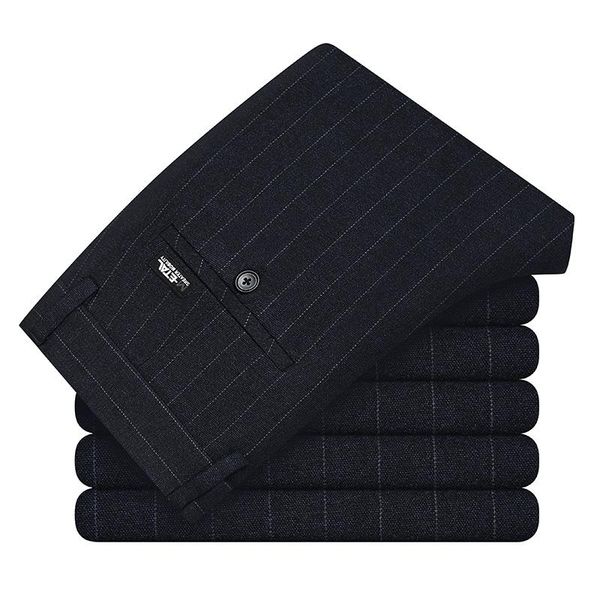 autumn and winter style, slim-fit striped trousers, classic, casual, large size black gray blue men's pants
autumn and winter style, slim-fit striped trousers, classic, casual, large size black gray blue men's pants