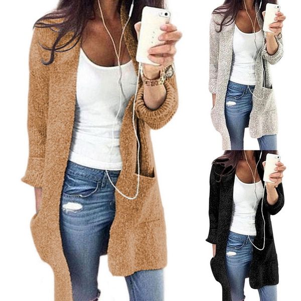 shujin autumn women winter casual knitted long cardigan coat fashion solid pockets loose oversized sweater female 5xl, White;black
shujin autumn women winter casual knitted long cardigan coat fashion solid pockets loose oversized sweater female 5xl, White;black