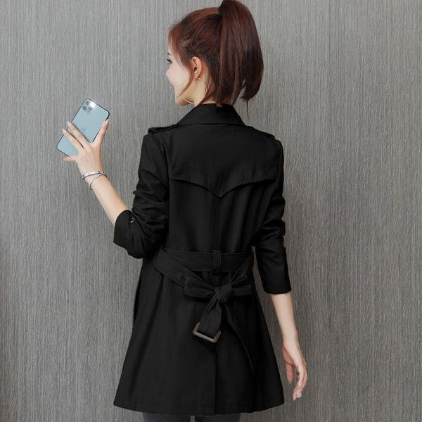 women's trench coats coat 2021 spring korean style temperament youthful-looking autumn draping mid-length, Tan;black
women's trench coats coat 2021 spring korean style temperament youthful-looking autumn draping mid-length, Tan;black