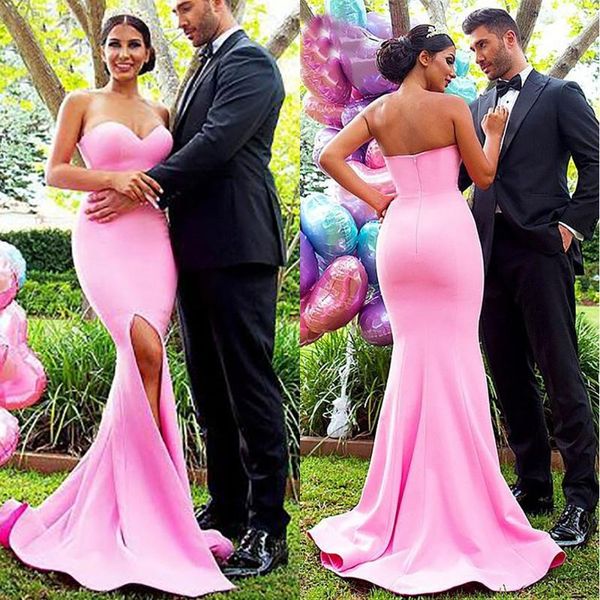 bridesmaid dress custom mermaid dresses thigh-high slits ball gown sweetheart evening prom party elastic satin, White;pink
bridesmaid dress custom mermaid dresses thigh-high slits ball gown sweetheart evening prom party elastic satin, White;pink