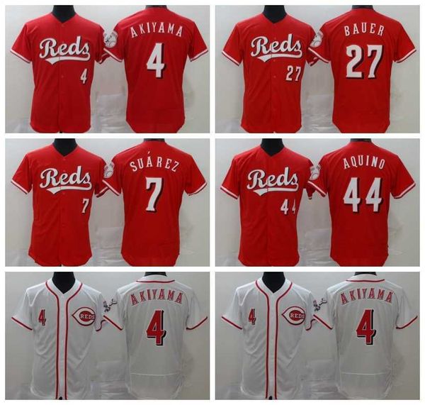 2020 men baseball 7 eugenio suarez jersey 4 shogo akiyama 44 aristides aquino 27 trevor bauer home red team white stitched flexbase, Black
2020 men baseball 7 eugenio suarez jersey 4 shogo akiyama 44 aristides aquino 27 trevor bauer home red team white stitched flexbase, Black