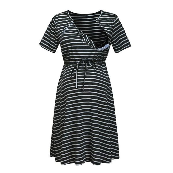 summer pregnancy woman dress women's maternity short sleeve striped nursing dresse breastfeeding clothes dresses, White
summer pregnancy woman dress women's maternity short sleeve striped nursing dresse breastfeeding clothes dresses, White