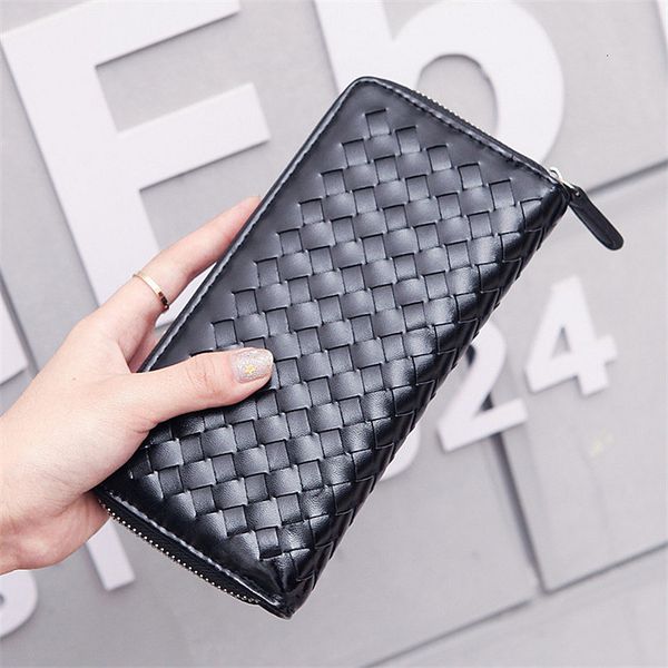bag handbag women's wallet 2021 fashion woven long zipper korean version simple large capacity pu leather, Black;red
bag handbag women's wallet 2021 fashion woven long zipper korean version simple large capacity pu leather, Black;red