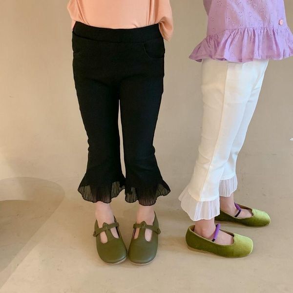 trousers teenage girl flare pants summer 2021 elastic lace ruffles slim calf-length leggings kids children clothing, Blue
trousers teenage girl flare pants summer 2021 elastic lace ruffles slim calf-length leggings kids children clothing, Blue