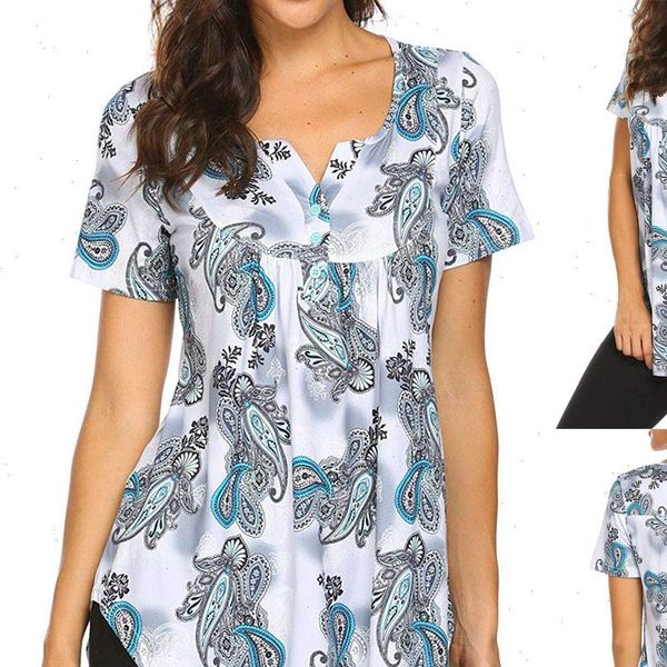 short sleeve print casual womens shirt flare tunic camisas mujer chemise femme dropshipping, White
short sleeve print casual womens shirt flare tunic camisas mujer chemise femme dropshipping, White