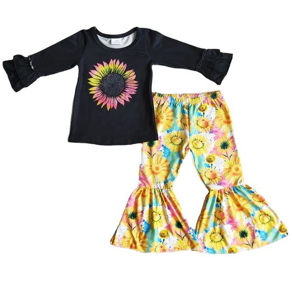 rts boutique kids clothing sets fall toddler baby girls clothes set fahion sunflower print ruffle long sleeve bell bottom outfits wholesale, White
rts boutique kids clothing sets fall toddler baby girls clothes set fahion sunflower print ruffle long sleeve bell bottom outfits wholesale, White