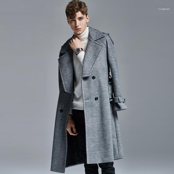 men's wool & blends long men trench luxury autumn and winter double breasted mens jackets coats plus size 6xl slim fit male coats1, Black
men's wool & blends long men trench luxury autumn and winter double breasted mens jackets coats plus size 6xl slim fit male coats1, Black