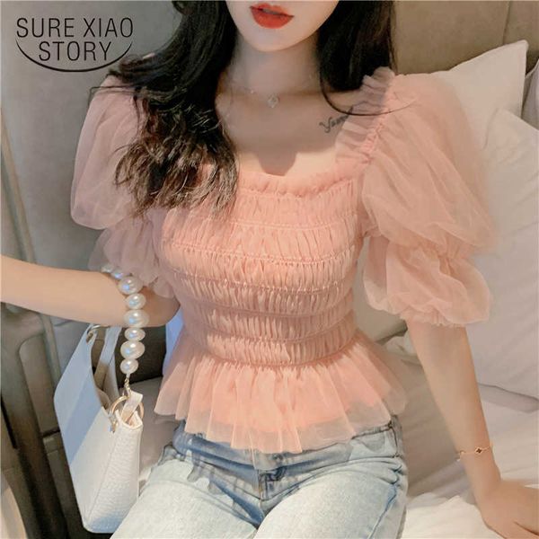 blusas mujer summer elegant mesh off shoulder blouse women french waist hugging puff sleeve blouse thin short 10026 210528, White
blusas mujer summer elegant mesh off shoulder blouse women french waist hugging puff sleeve blouse thin short 10026 210528, White